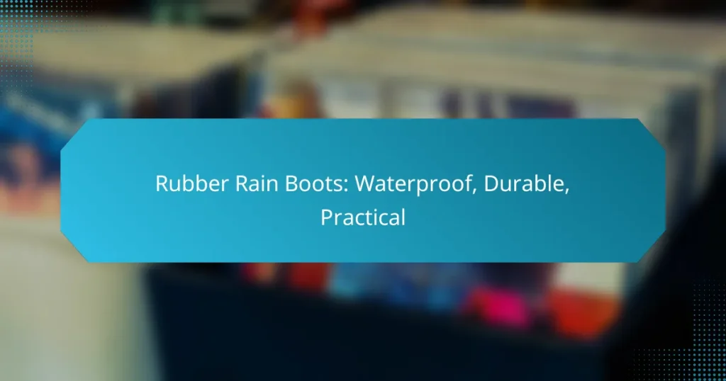Rubber Rain Boots: Waterproof, Durable, Practical