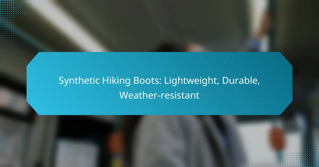 Synthetic Hiking Boots: Lightweight, Durable, Weather-resistant