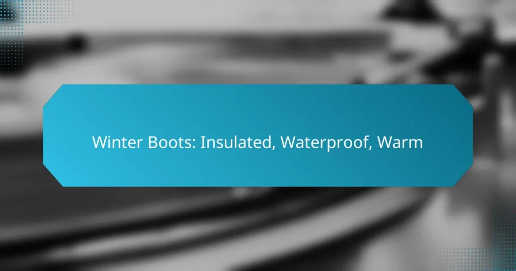 Winter Boots: Insulated, Waterproof, Warm