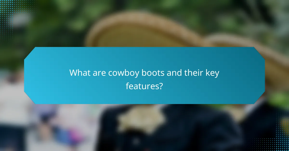 What are cowboy boots and their key features?