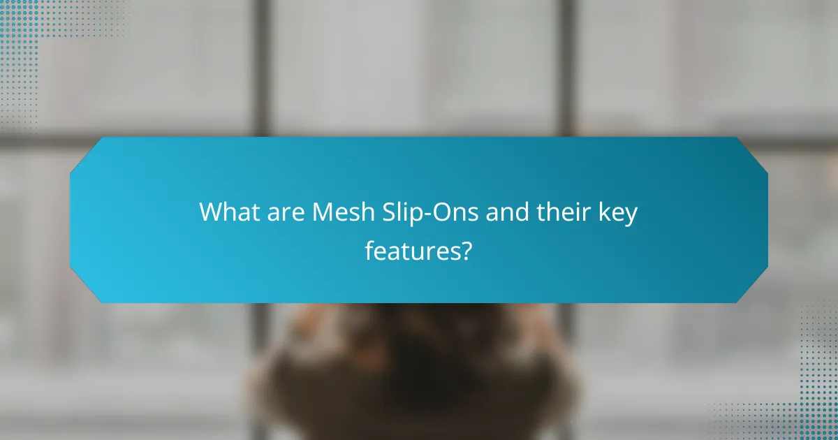 What are Mesh Slip-Ons and their key features?