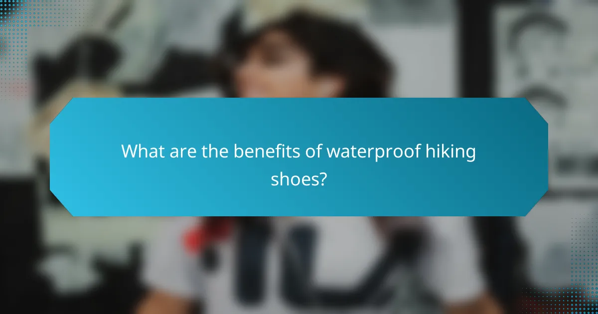 What are the benefits of waterproof hiking shoes?