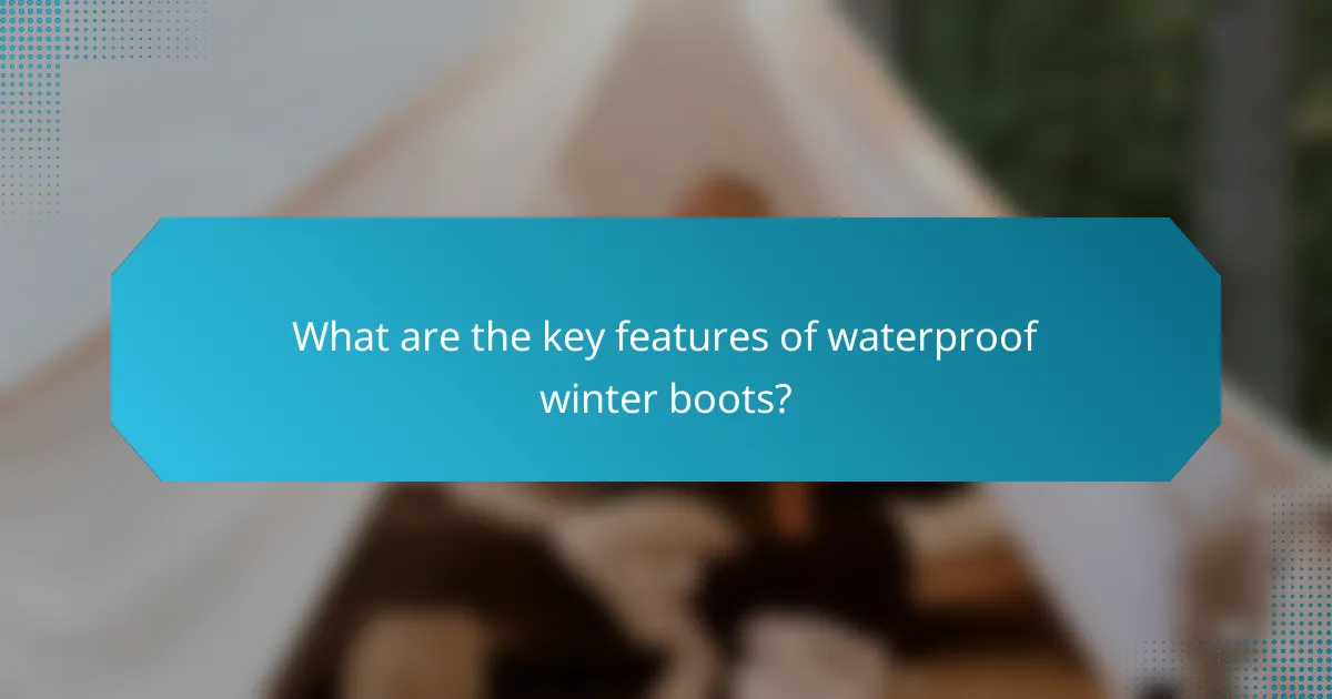 What are the key features of waterproof winter boots?