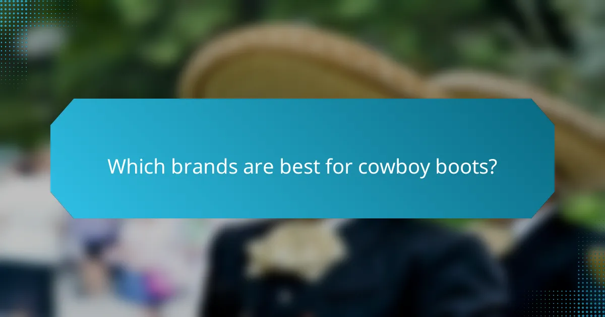 Which brands are best for cowboy boots?