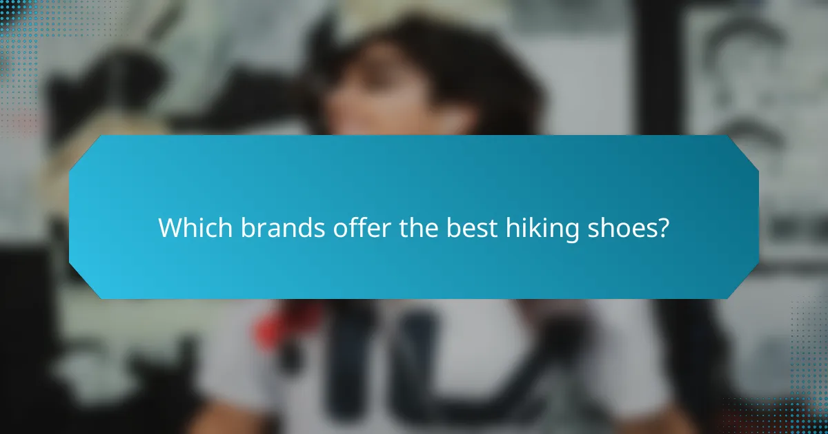 Which brands offer the best hiking shoes?